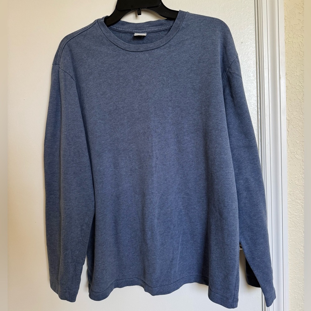 Old Navy Heather Blue Knit Long Sleeve Tees, L🦋